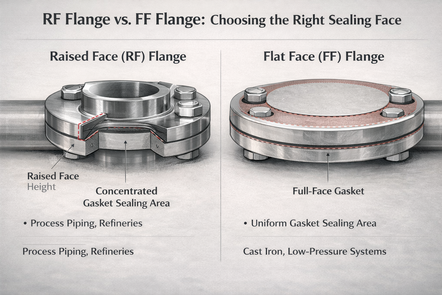RF Flange vs. FF Flange: Choosing the Right Sealing Face